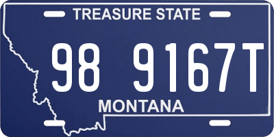 MT license plate 989167T