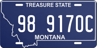 MT license plate 989170C