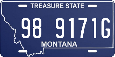 MT license plate 989171G