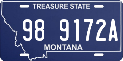 MT license plate 989172A