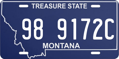 MT license plate 989172C