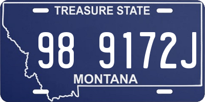 MT license plate 989172J