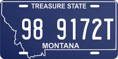 MT license plate 989172T