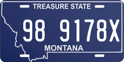 MT license plate 989178X