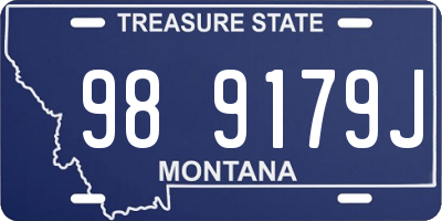 MT license plate 989179J