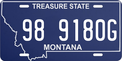 MT license plate 989180G