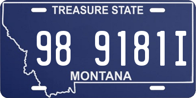 MT license plate 989181I