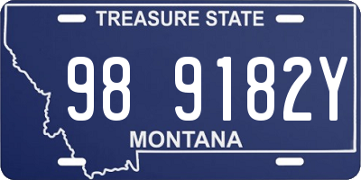 MT license plate 989182Y