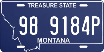 MT license plate 989184P