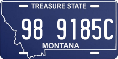 MT license plate 989185C