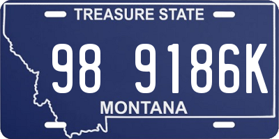 MT license plate 989186K