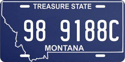 MT license plate 989188C