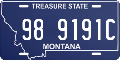 MT license plate 989191C