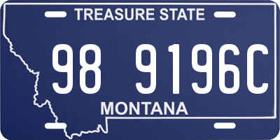 MT license plate 989196C