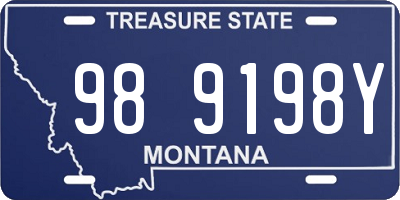 MT license plate 989198Y