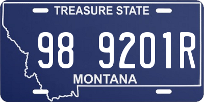 MT license plate 989201R