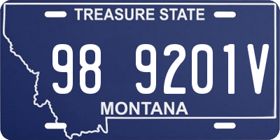 MT license plate 989201V