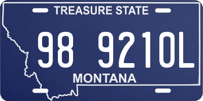 MT license plate 989210L