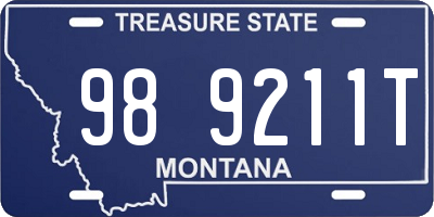 MT license plate 989211T