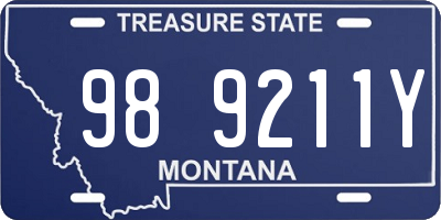 MT license plate 989211Y