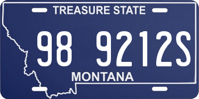 MT license plate 989212S