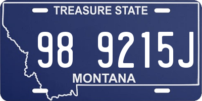 MT license plate 989215J