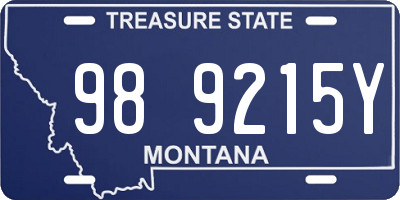 MT license plate 989215Y