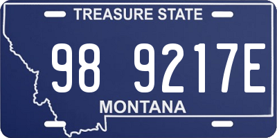 MT license plate 989217E