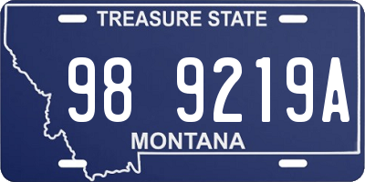 MT license plate 989219A