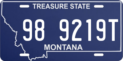 MT license plate 989219T