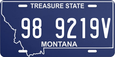 MT license plate 989219V