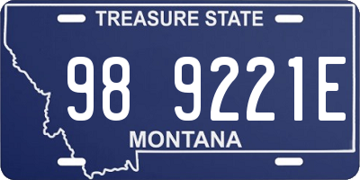 MT license plate 989221E