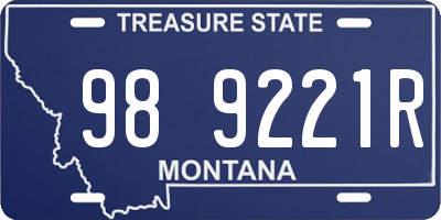 MT license plate 989221R