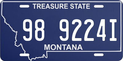 MT license plate 989224I