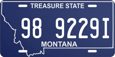 MT license plate 989229I