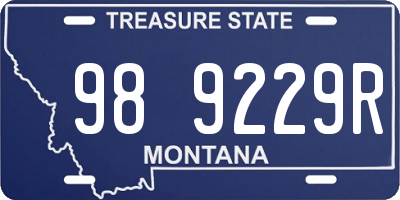 MT license plate 989229R