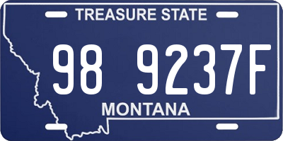 MT license plate 989237F