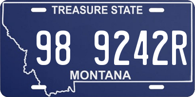 MT license plate 989242R