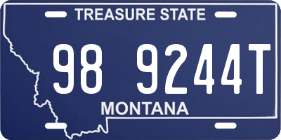 MT license plate 989244T