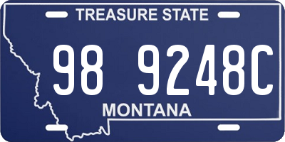 MT license plate 989248C