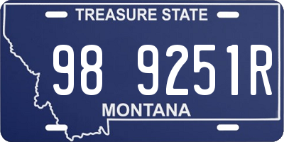 MT license plate 989251R