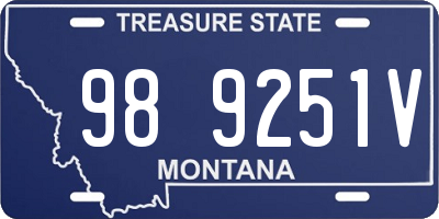 MT license plate 989251V