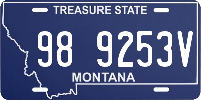 MT license plate 989253V