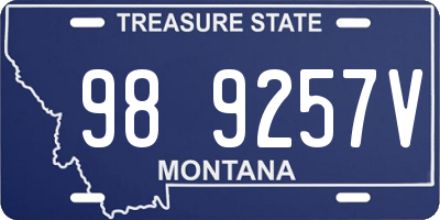 MT license plate 989257V