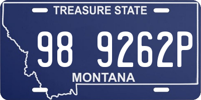 MT license plate 989262P