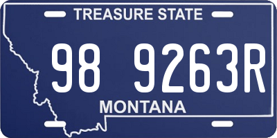 MT license plate 989263R