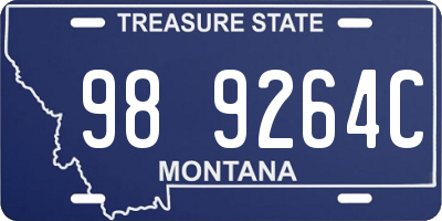 MT license plate 989264C