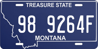 MT license plate 989264F