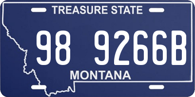 MT license plate 989266B