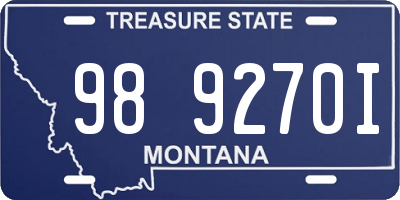 MT license plate 989270I